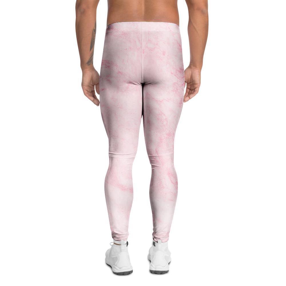 Pink Marble Men's Leggings-grizzshop