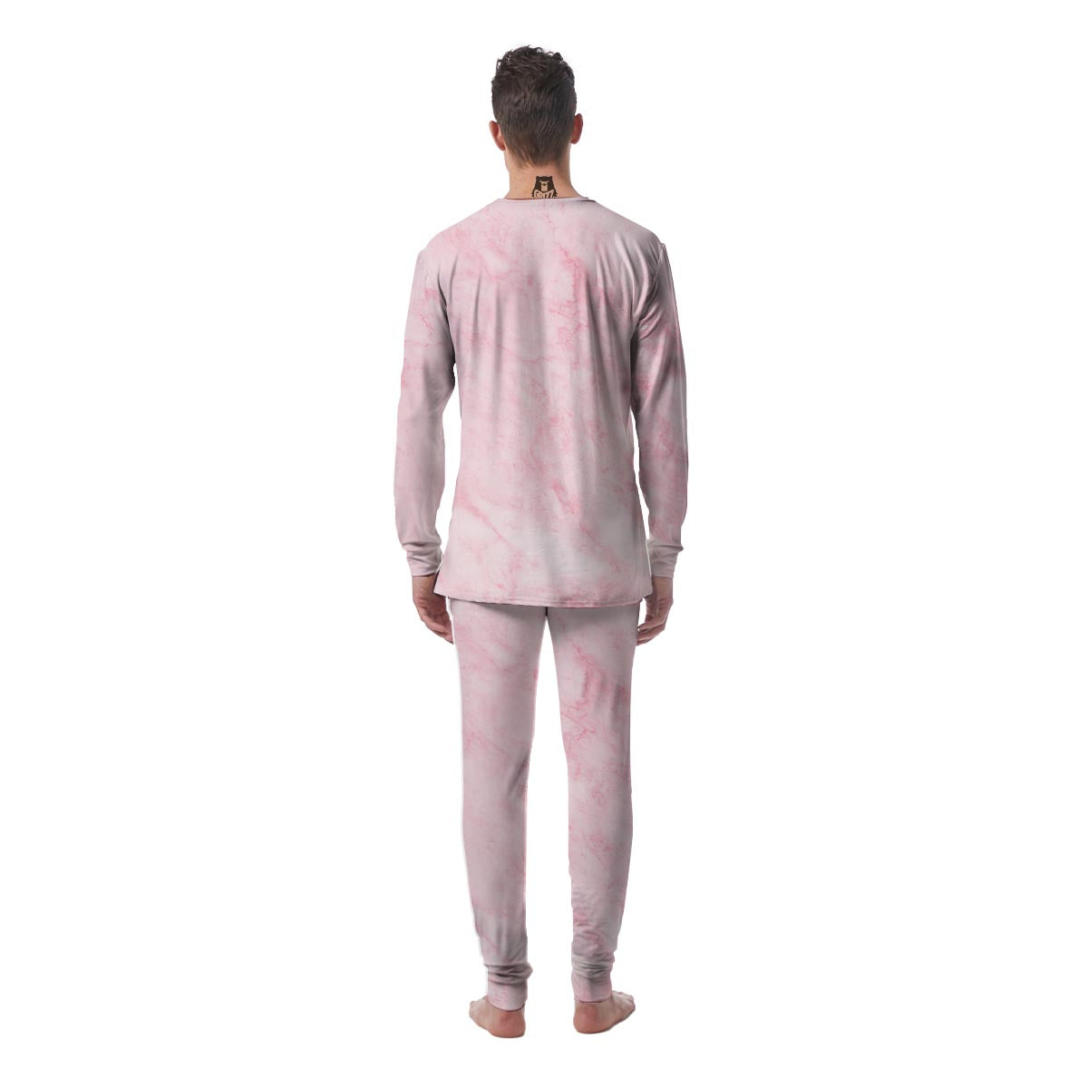 Pink Marble Men's Pajamas-grizzshop