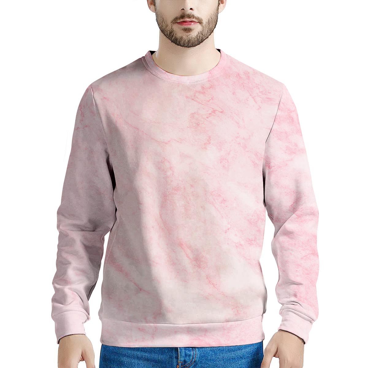 Pink Marble Men's Sweatshirt-grizzshop