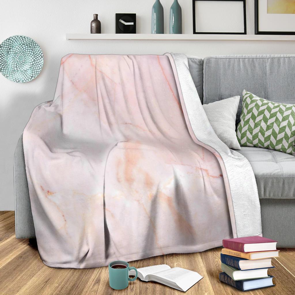 Pink Marble Pattern Print Blanket-grizzshop