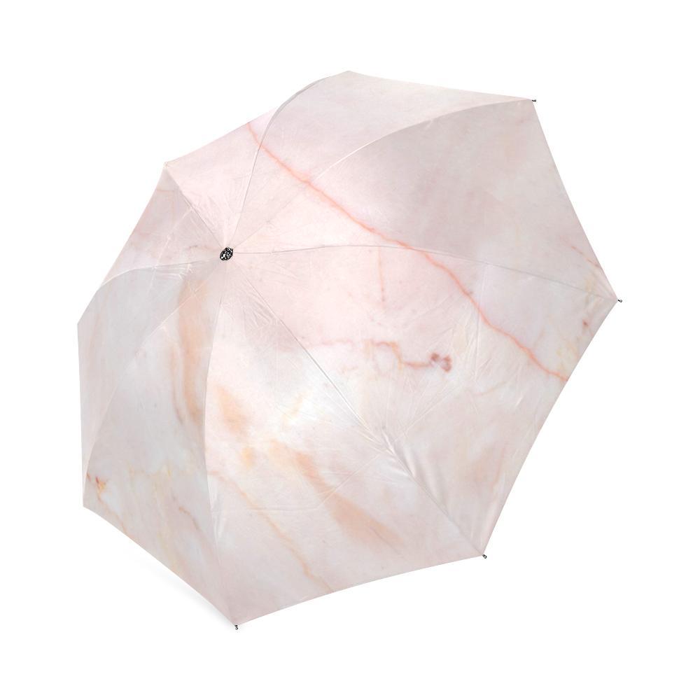 Pink Marble Pattern Print Foldable Umbrella-grizzshop