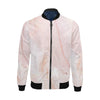 Pink Marble Pattern Print Men's Bomber Jacket-grizzshop