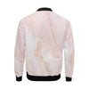 Pink Marble Pattern Print Men's Bomber Jacket-grizzshop