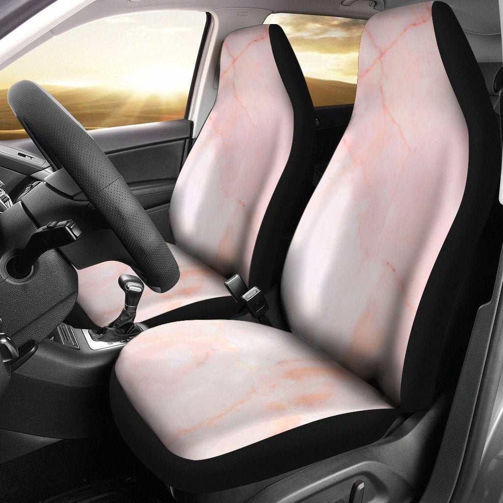 Pink Marble Pattern Print Universal Fit Car Seat Cover-grizzshop