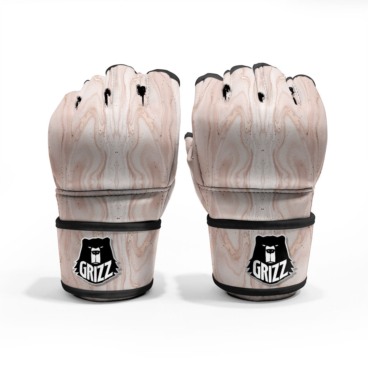 Pink Marble Print Pattern MMA Gloves-grizzshop
