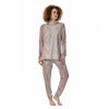 Pink Marble Print Pattern Women's Pajamas-grizzshop