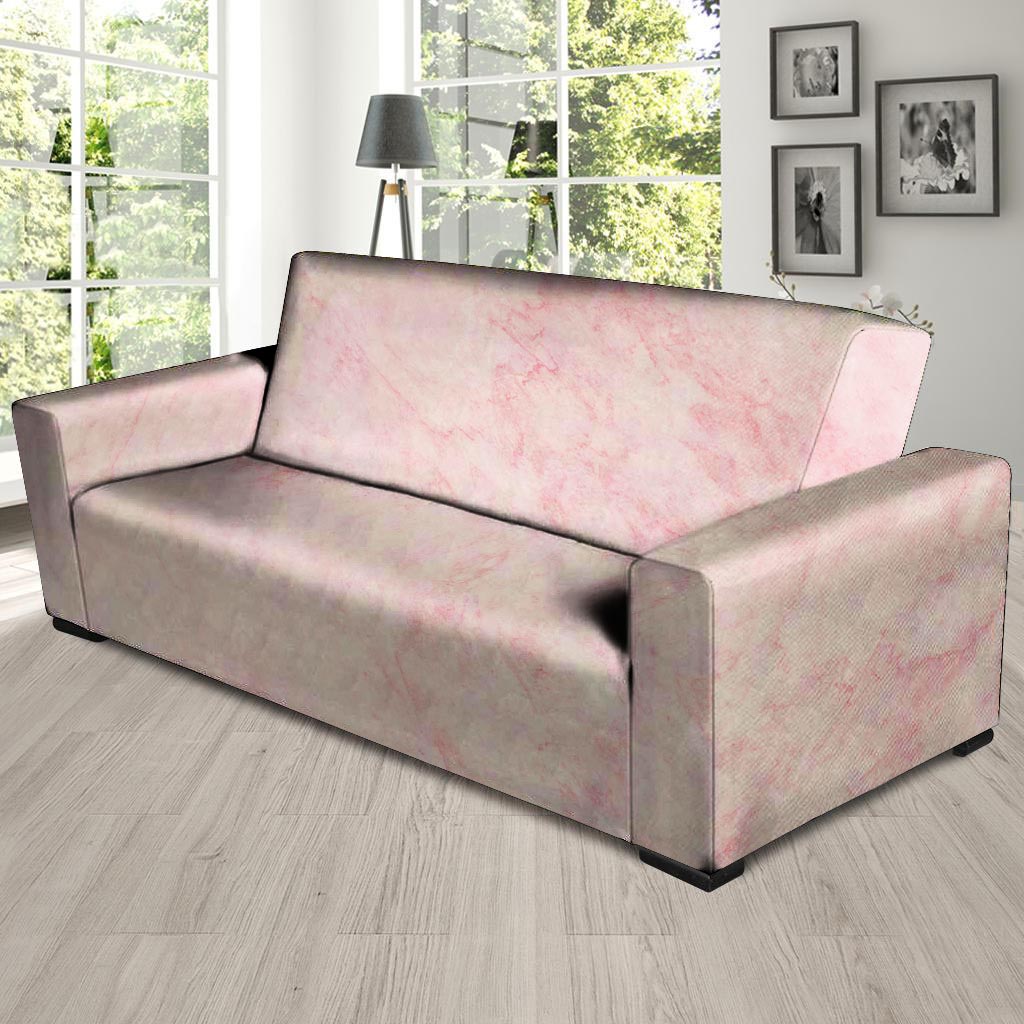 Pink Marble Sofa Cover-grizzshop