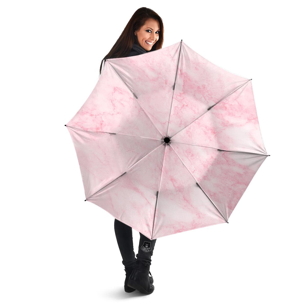 Pink Marble Umbrella-grizzshop