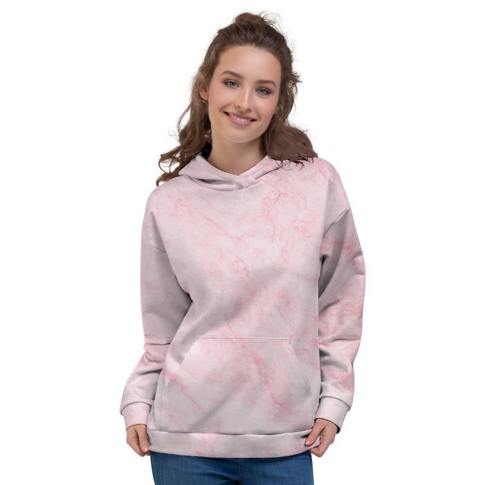 Pink Marble Women's Hoodie-grizzshop