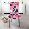 Pink Mushroom Three Hedgehogs Chair Cover-grizzshop