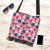 Pink Mushroom Three Hedgehogs Crossbody Bags-grizzshop