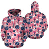 Pink Mushroom Three Hedgehogs Pattern Print Women Men Pullover Hoodie-grizzshop