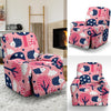 Pink Mushroom Three Hedgehogs Recliner Cover-grizzshop