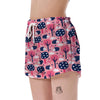 Pink Mushroom Three Hedgehogs Women's Shorts-grizzshop