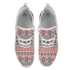 Pink Native Tribal Print Pattern White Athletic Shoes-grizzshop