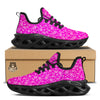 Pink Paisley Bandana Print Black Running Shoes-grizzshop