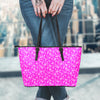 Pink Paisley Bandana Print Leather Tote Bag-grizzshop