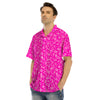 Pink Paisley Bandana Print Men’s Hawaiian Shirt-grizzshop