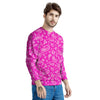 Pink Paisley Bandana Print Men's Sweatshirt-grizzshop