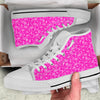 Pink Paisley Bandana Print White High Top Shoes-grizzshop