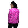 Pink Paisley Bandana Print Women's Bomber Jacket-grizzshop