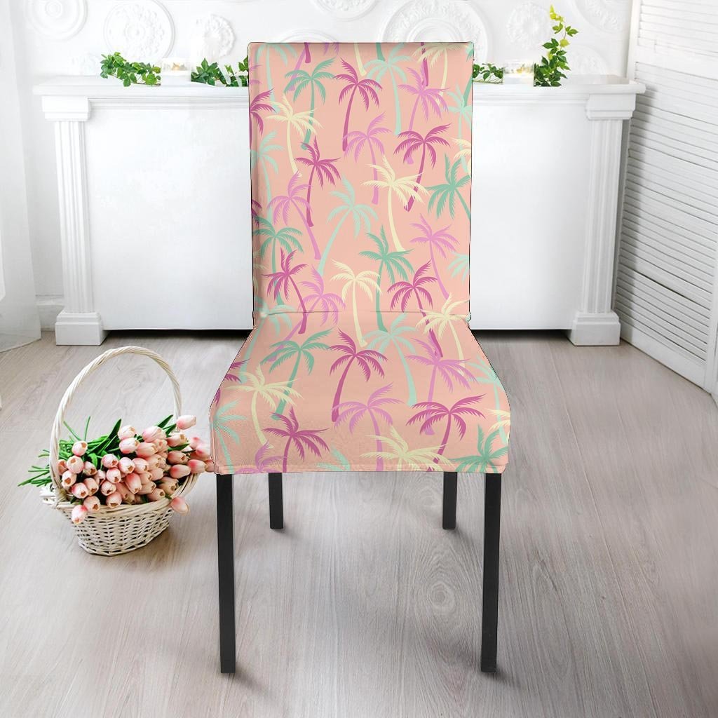 Pink Palm Tree Hawaiian Print Chair Cover-grizzshop