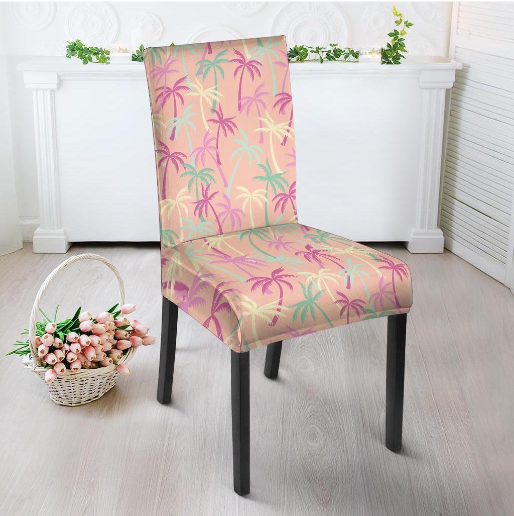 Pink Palm Tree Hawaiian Print Chair Cover-grizzshop