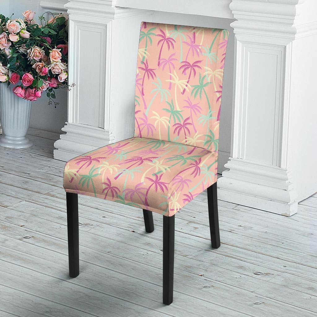 Pink Palm Tree Hawaiian Print Chair Cover-grizzshop