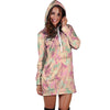 Pink Palm Tree Hawaiian Print Hoodie Dress-grizzshop