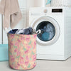 Pink Palm Tree Hawaiian Print Laundry Basket-grizzshop