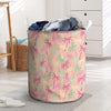 Pink Palm Tree Hawaiian Print Laundry Basket-grizzshop