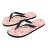 Pink Palm Tree Hawaiian Print Men's Flip Flops-grizzshop