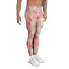 Pink Palm Tree Hawaiian Print Men's Leggings-grizzshop