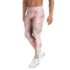 Pink Palm Tree Hawaiian Print Men's Leggings-grizzshop