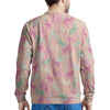 Pink Palm Tree Hawaiian Print Men's Sweatshirt-grizzshop