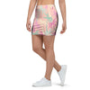 Pink Palm Tree Hawaiian Print Mini Skirt-grizzshop