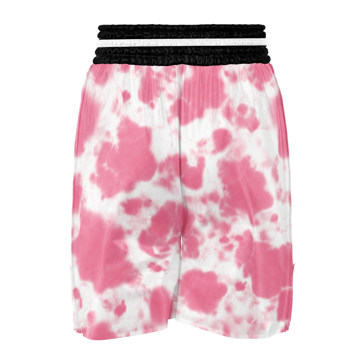 Pink Pastel And White Cow Print Boxing Shorts-grizzshop