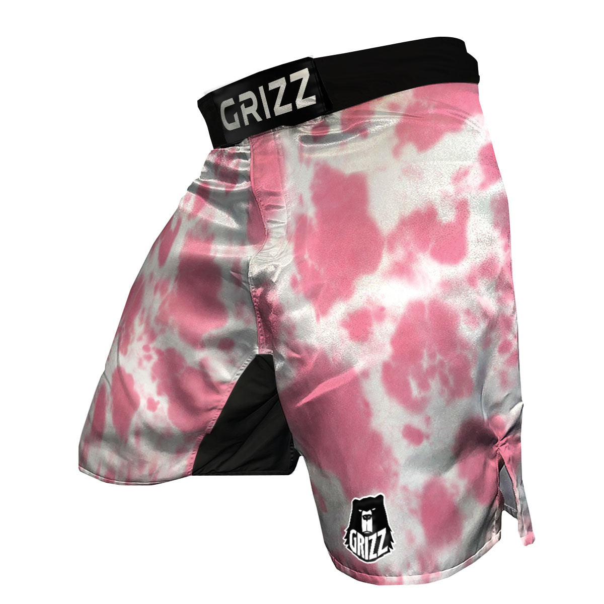 Pink Pastel And White Cow Print MMA Shorts-grizzshop