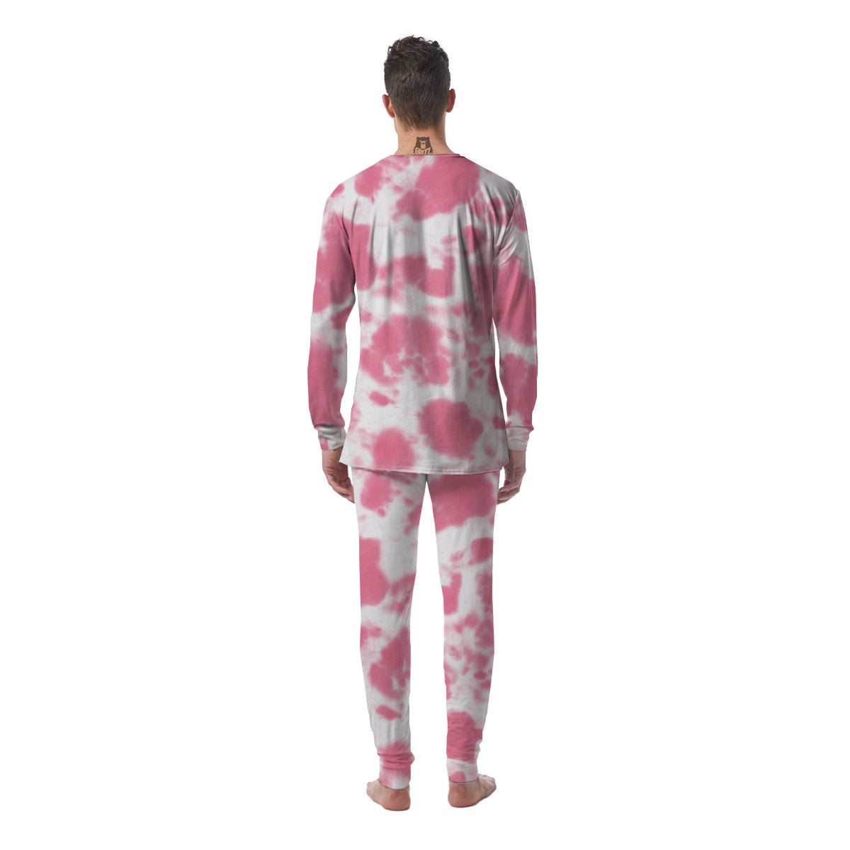 Pink Pastel And White Cow Print Men's Pajamas-grizzshop
