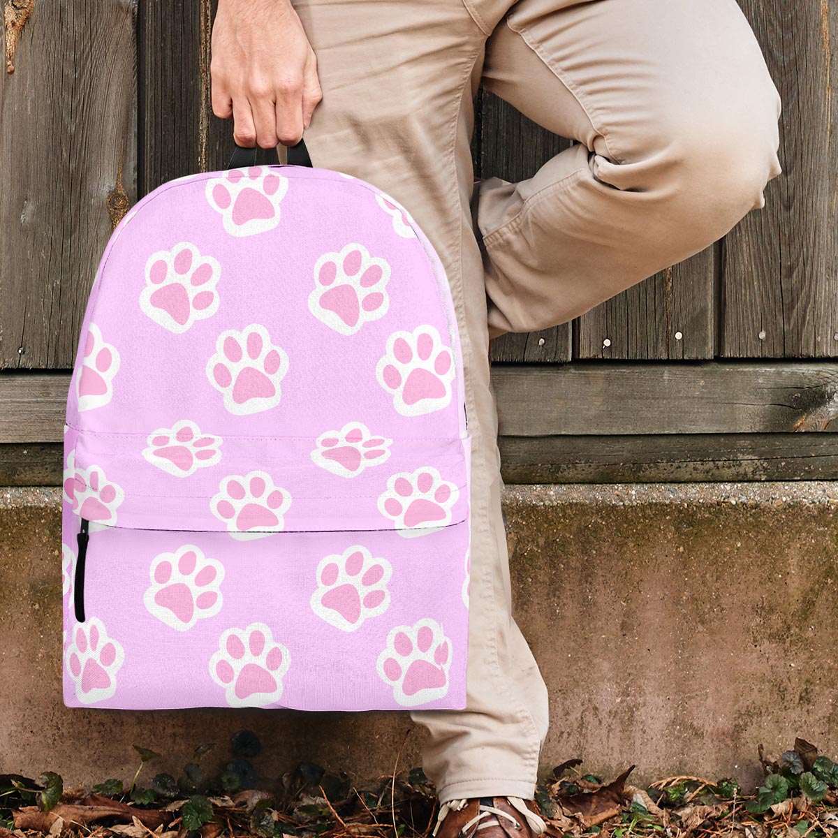 Pink Pastel Paw Backpack-grizzshop