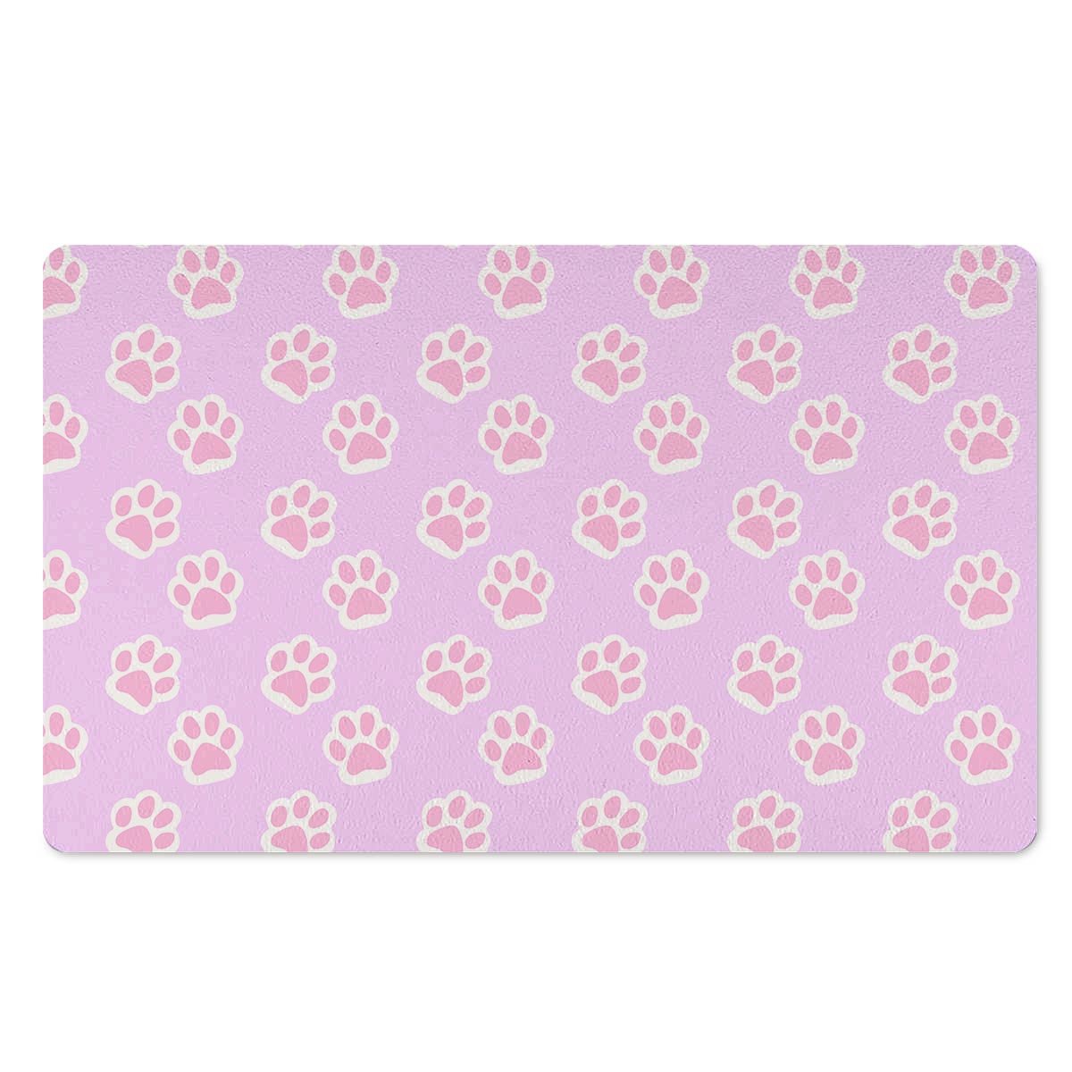 Pink Pastel Paw Door Mat-grizzshop