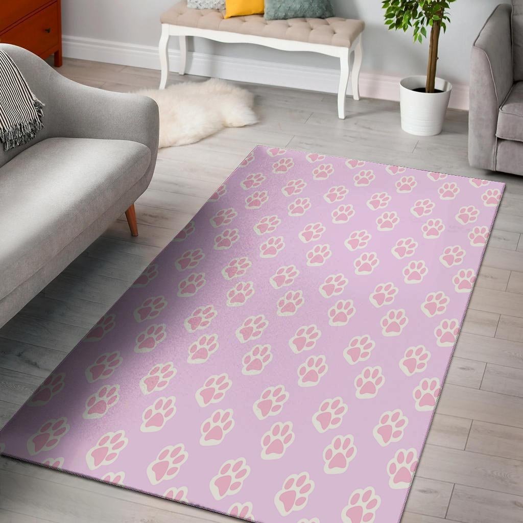 Pink Pastel Paw Floor Mat-grizzshop