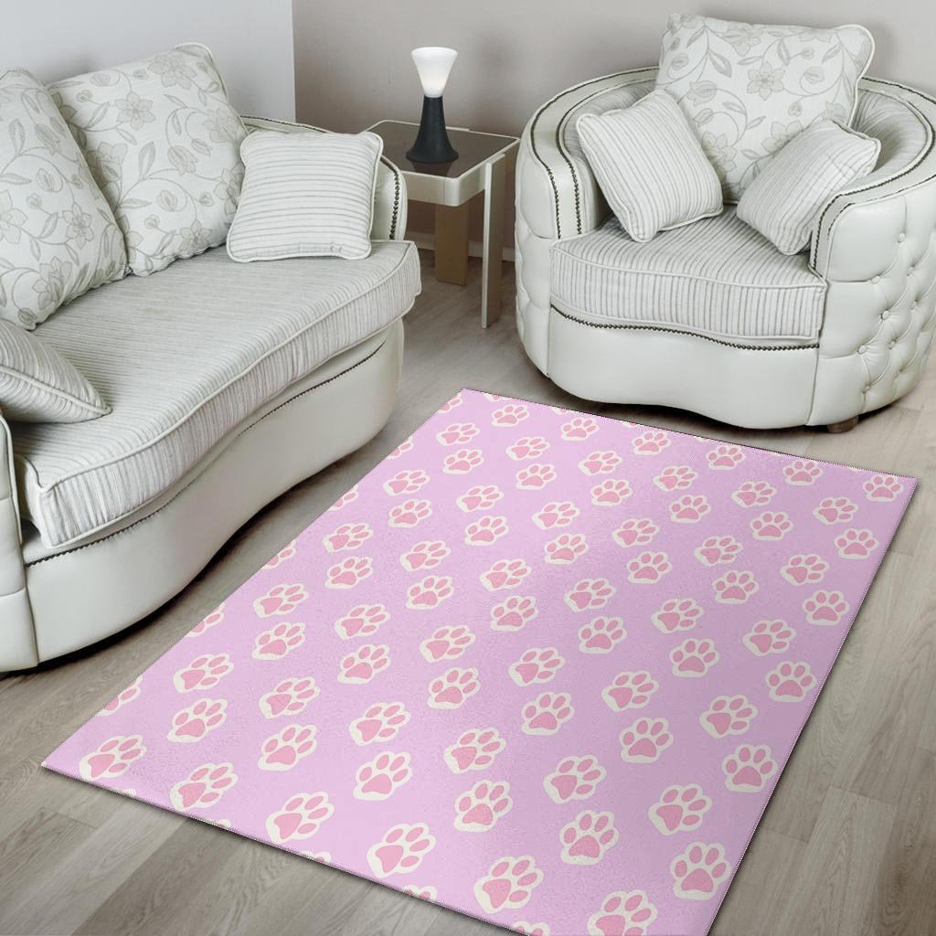 Pink Pastel Paw Floor Mat-grizzshop