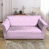 Pink Pastel Paw Loveseat Cover-grizzshop