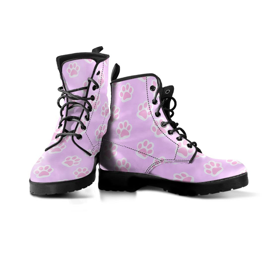 Pink Pastel Paw Men's Boots-grizzshop