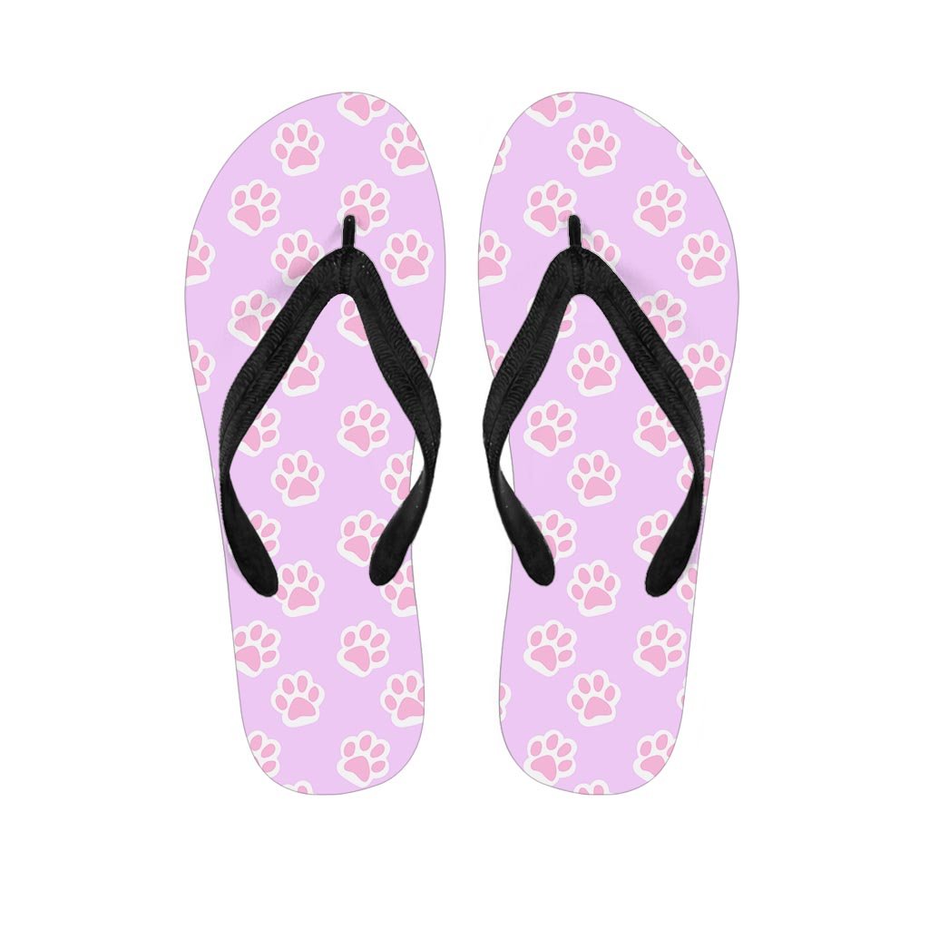 Pink Pastel Paw Men's Flip Flops-grizzshop