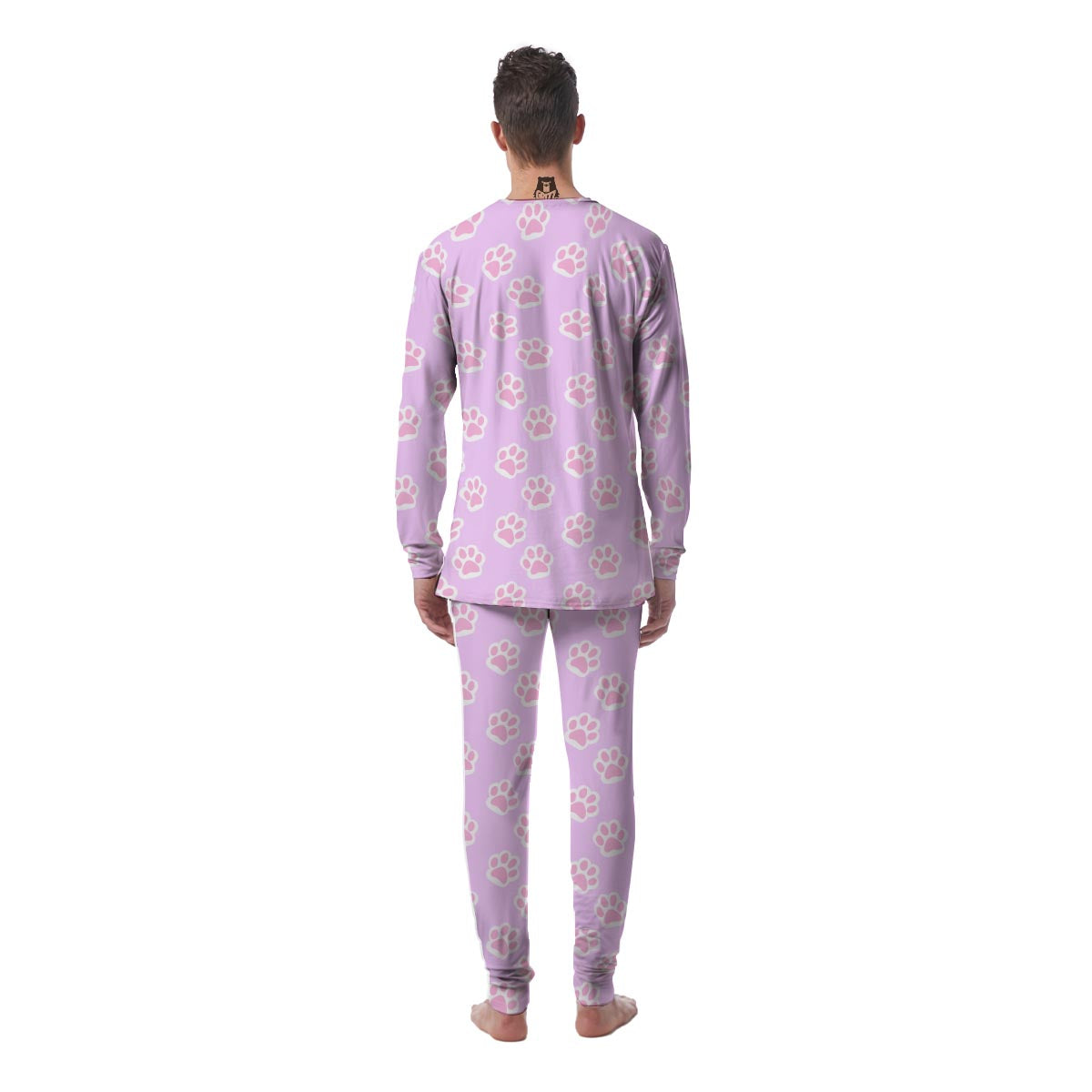 Pink Pastel Paw Men's Pajamas-grizzshop