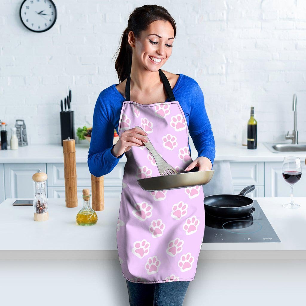 Pink Pastel Paw Women's Apron-grizzshop