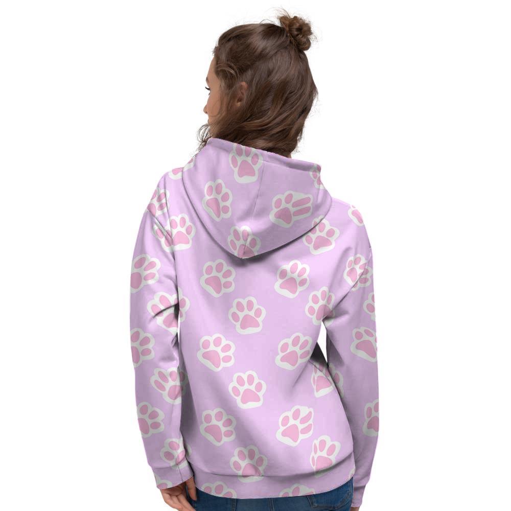 Pink Pastel Paw Women's Hoodie-grizzshop