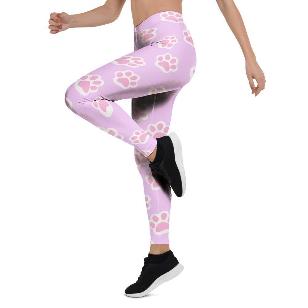 Pink Pastel Paw Women's Leggings-grizzshop